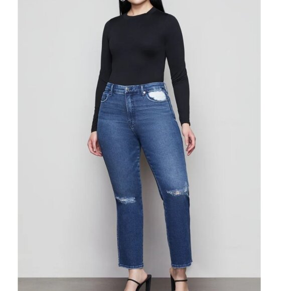 Good American Good Curve Straight Jeans - Picture 1 of 15